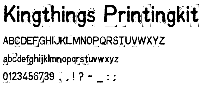 Kingthings Printingkit font