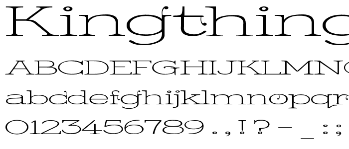 Kingthings Serifique UL Wide font