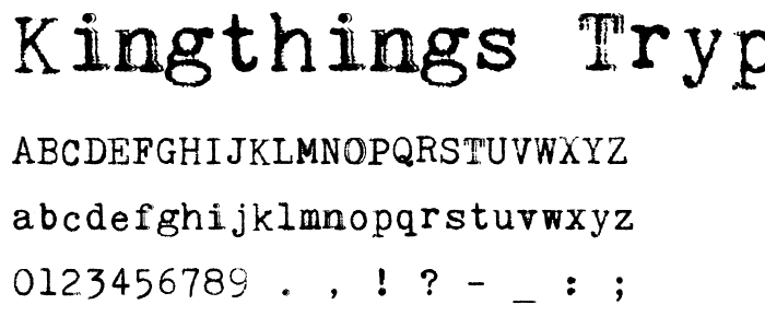 Kingthings Trypewriter 2 font