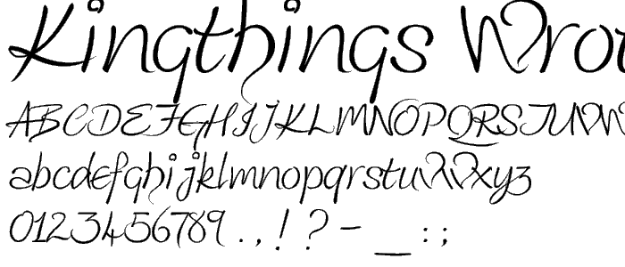 Kingthings Wrote font