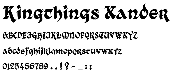 Kingthings Xander font