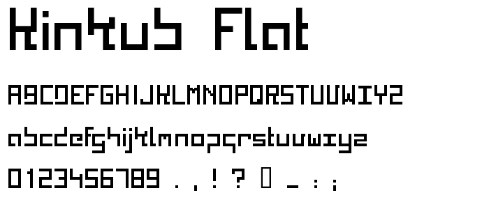 Kinkub flat font