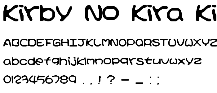 Kirby No Kira Kizzu (BRK) font