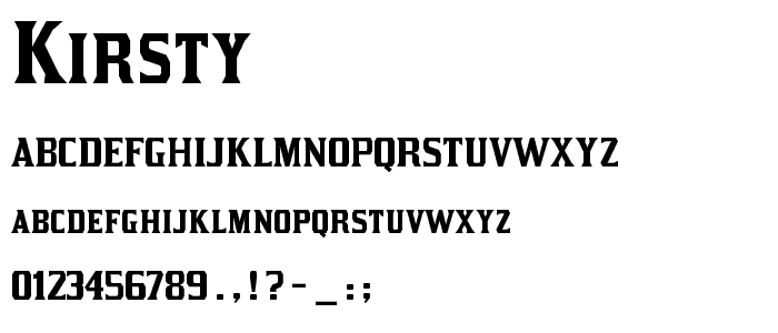 Kirsty font