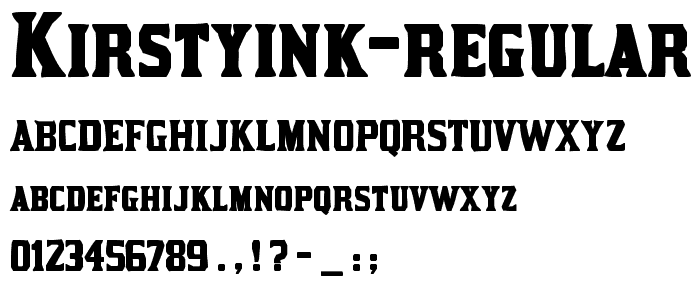 KirstyInk-Regular font