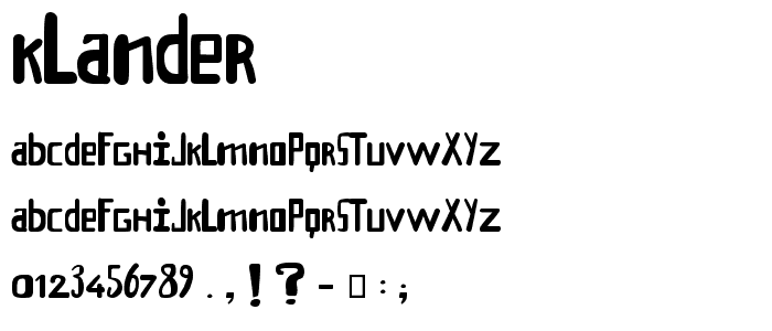 Klander font