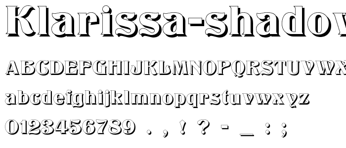 Klarissa Shadow font