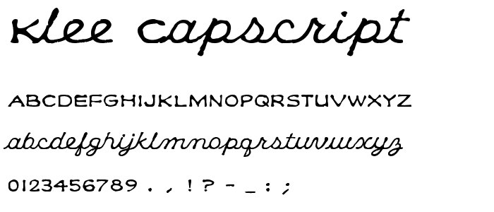 Klee CapScript font