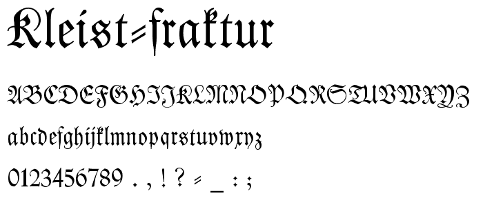 Kleist-Fraktur font