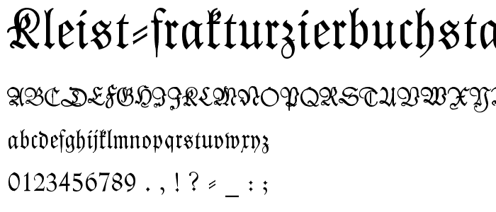 Kleist-FrakturZierbuchstaben font