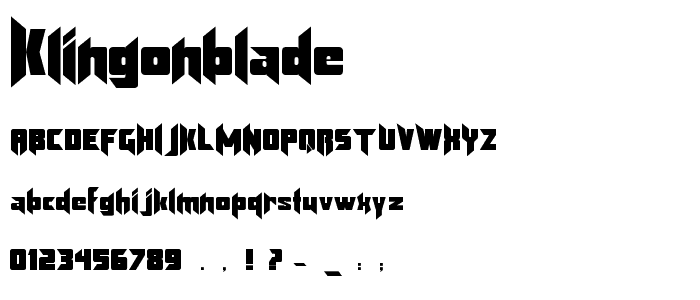 KlingonBlade font