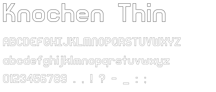 Knochen Thin font