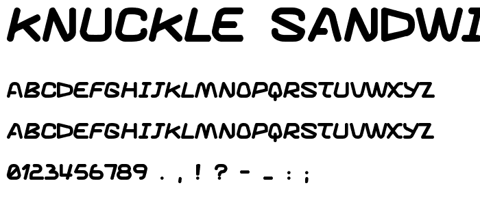 Knuckle sandwich font