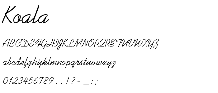 Koala font