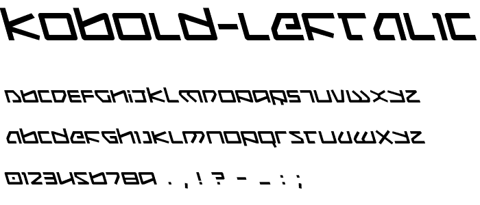 Kobold Leftalic font