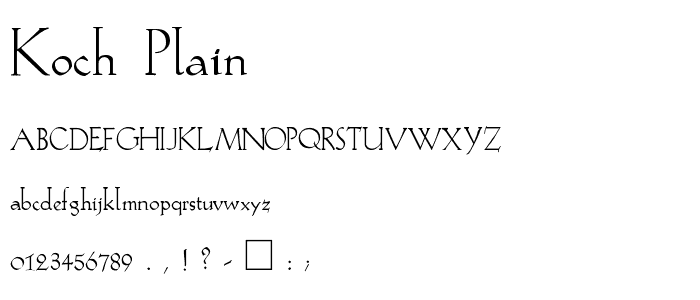 Koch Plain font