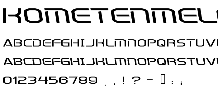 Kometenmelodie 2 font