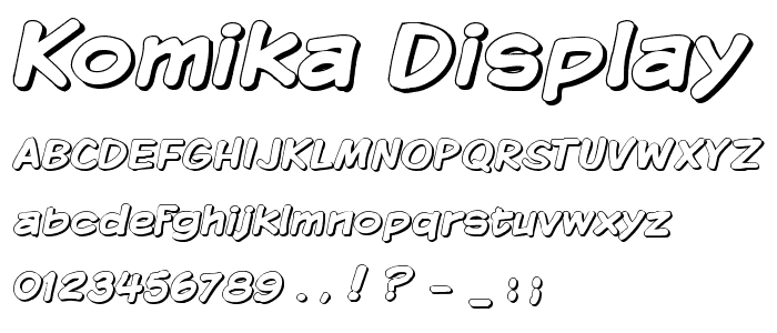 Komika Display - Shadow font