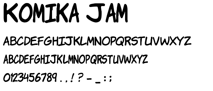 Komika Jam font