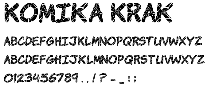 Komika Krak font