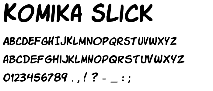 Komika Slick font