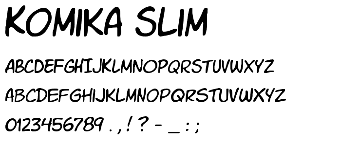 Komika Slim font