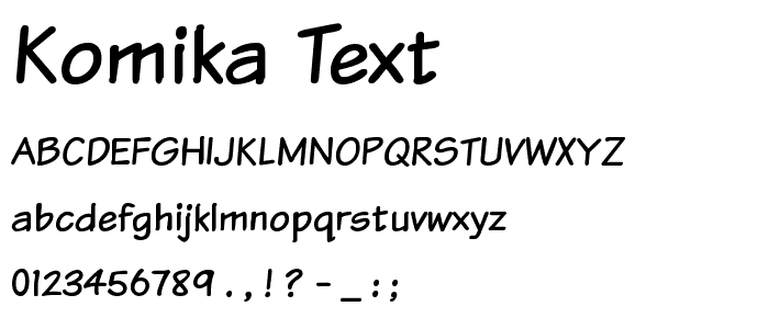 Komika Text font