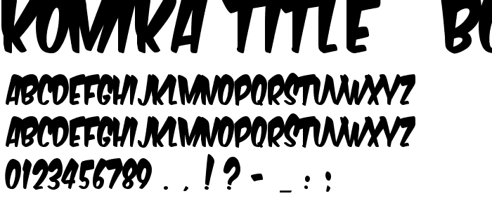 Komika Title - Boogie font