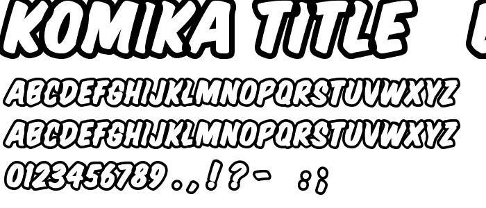 Komika Title - Brush font