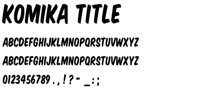 Komika Title font