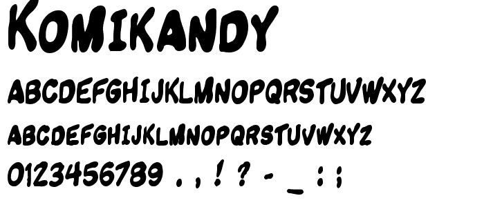 Komikandy font