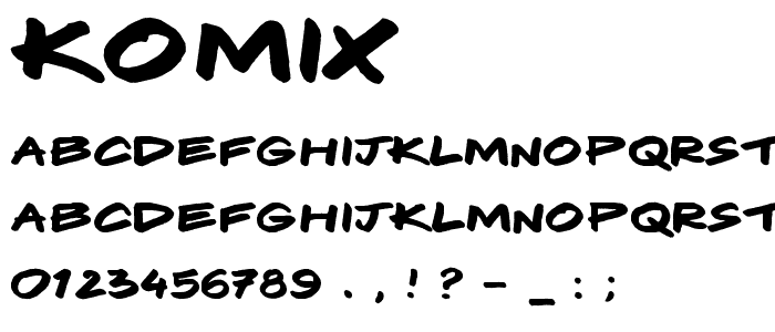 Komix font