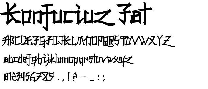 Konfuciuz Fat font