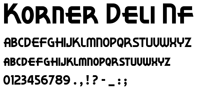 Korner Deli NF font