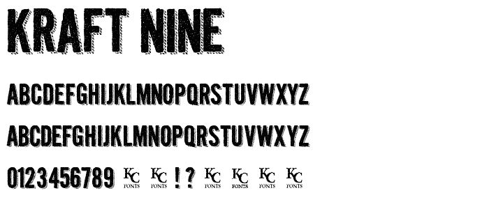 Kraft Nine font