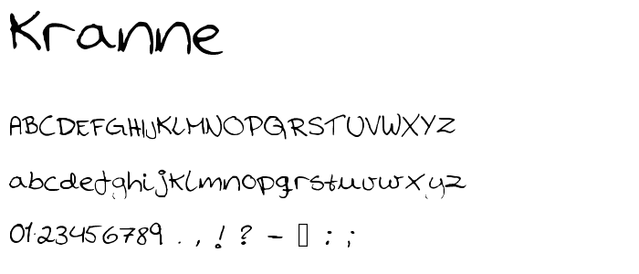 Kranne font