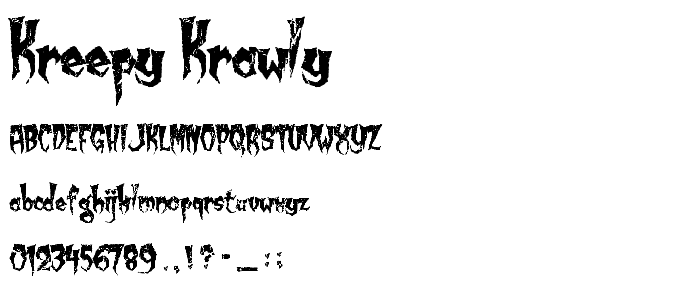 Kreepy Krawly font