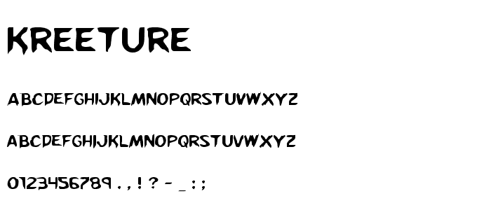 Kreeture font