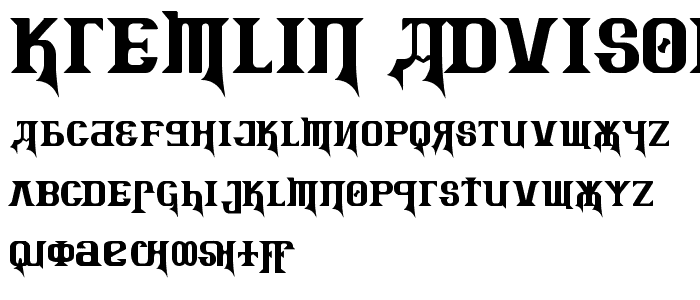 Kremlin Advisor Display Kaps Bold font