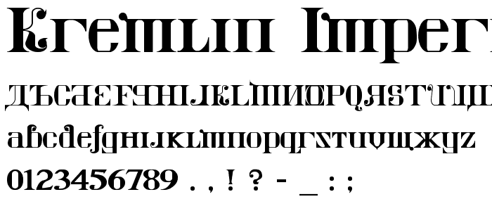 Kremlin Imperial font