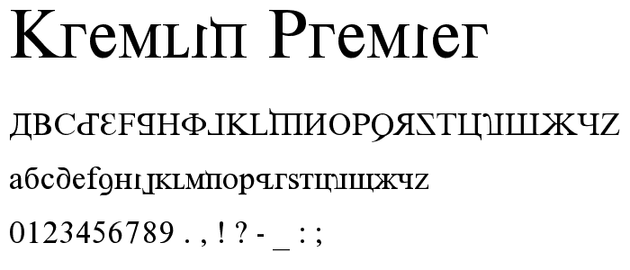 Kremlin Premier font