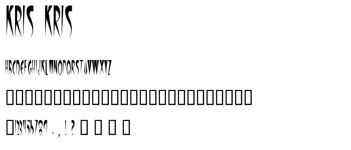 Kris Kris font