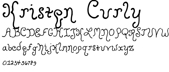 Kristen Curly font