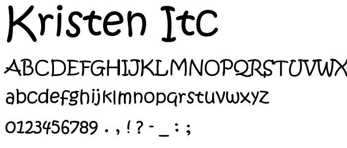 Kristen ITC font