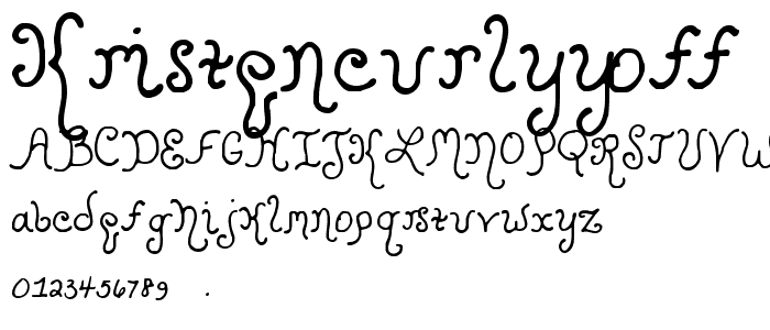 KristenCurlyYOFF font