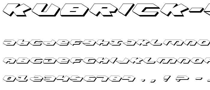 Kubrick Shadow font