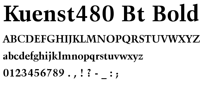 Kuenst480 BT Bold font