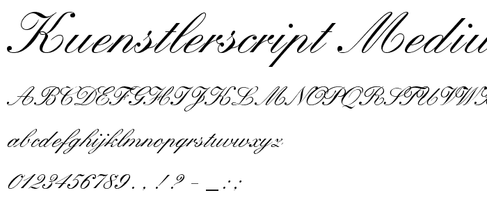 KuenstlerScript-Medium font