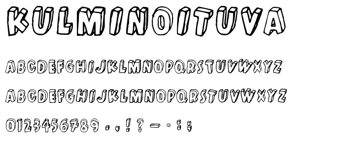 Kulminoituva font