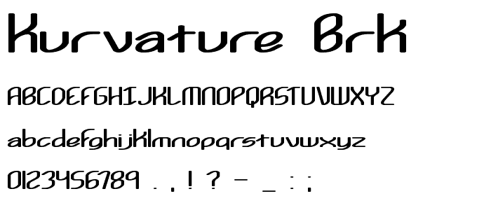 Kurvature BRK font